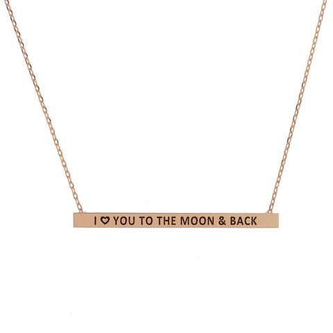 Count Your Blessings Necklace, I LOVE YOU TO THE MOON AND BACK