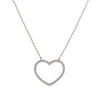 Count Your Blessings Heart Necklace, Silver