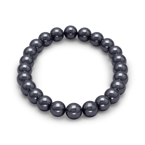 Count Your Blessings Hematite Gemstone Stretch Bracelet