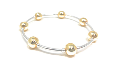 Count Your Blessings Friendship Silver and Gold Bracelet