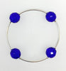 Count Your Blessings Birthstone Bracelet, Faceted Czech Sapphire 12 MM Glass Beads