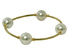 Count Your Blessings Gold & White 12 MM Pearl Bracelet