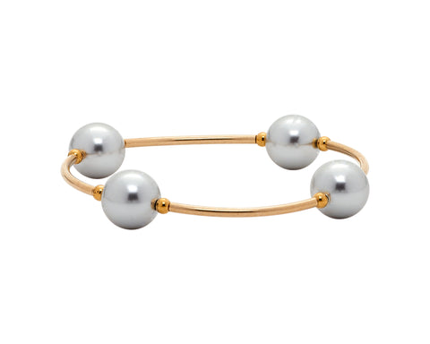 Count Your Blessings Gold & Silver 12 MM Pearl Bracelet