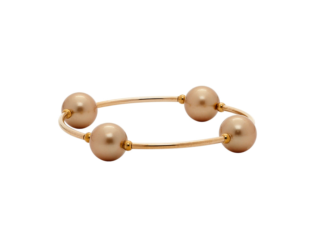 Count Your Blessings Gold & Gold 12 MM Pearl Bracelet