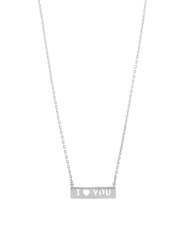 Count Your Blessings Necklace, I LOVE YOU , Silver