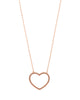 Count Your Blessings Heart Necklace, Rose Gold