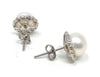 Count Your Blessings Pearl Earrings with CZ Accents set in Sterling Silver