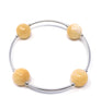 Count Your Blessings 12 MM Yellow Jade Gemstone Bracelet