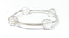 Count Your Blessings Birthstone Bracelet, Faceted Czech Clear 12 mm Glass Beads